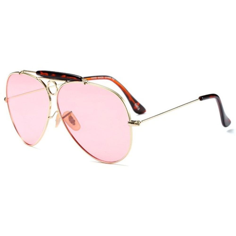 Pink Italian Aviator Glasses
